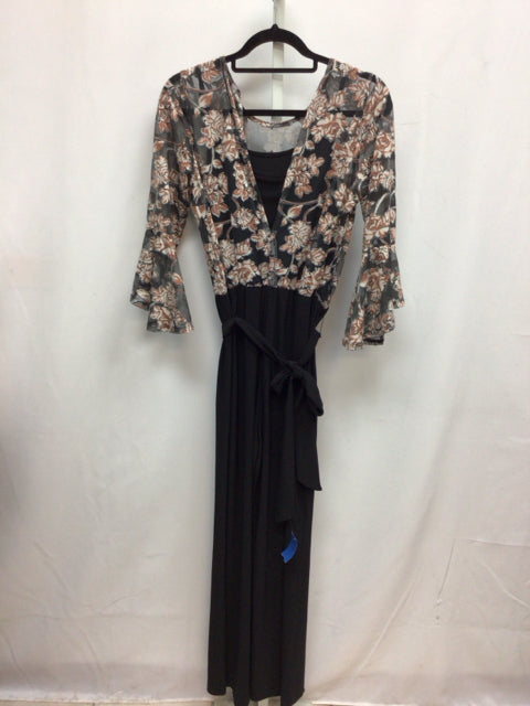 Size PM ny collection Gray floral Jumpsuit