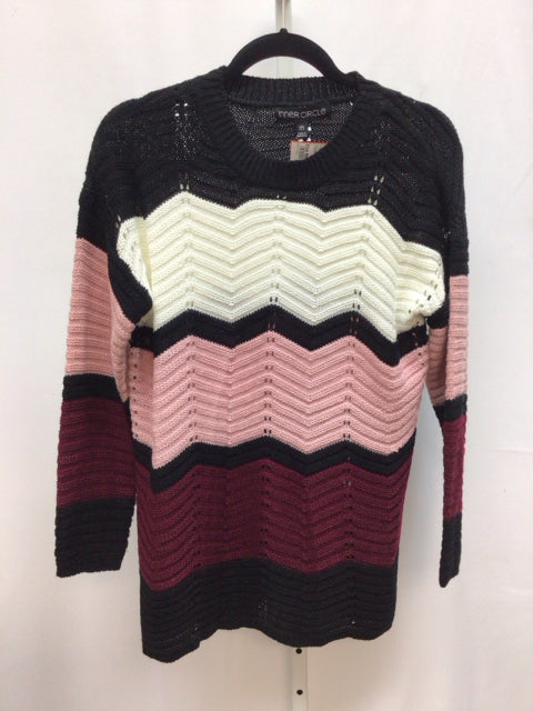 Size Medium Black Multi Long Sleeve Sweater
