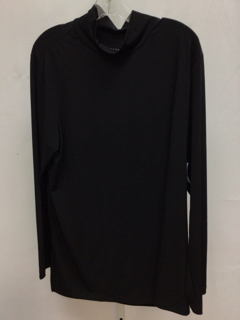 Susan Graver Size XL Black Long Sleeve Top