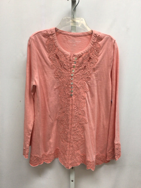 Soft Surroundings Size Small Pink Long Sleeve Top