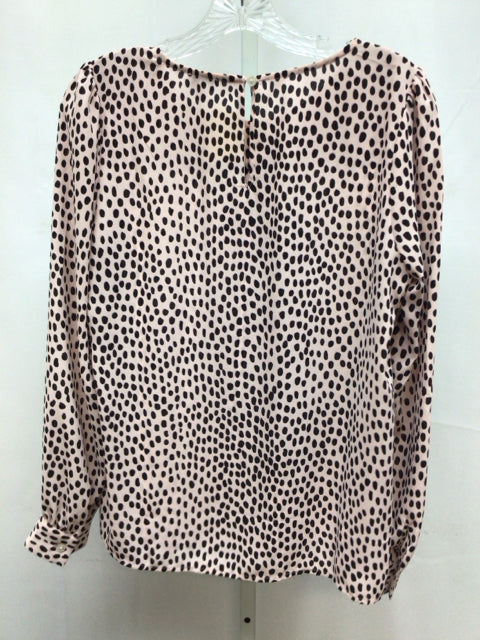 J.Crew Size Small Pink Print Long Sleeve Top