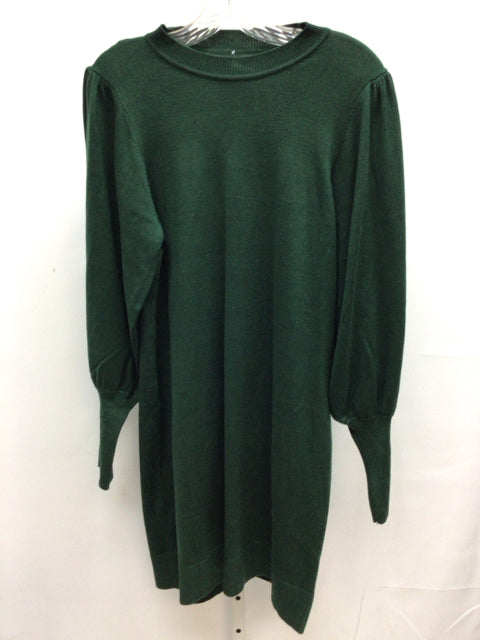 Size Large Vince Camuto Forest Green Long Sleeve Dress