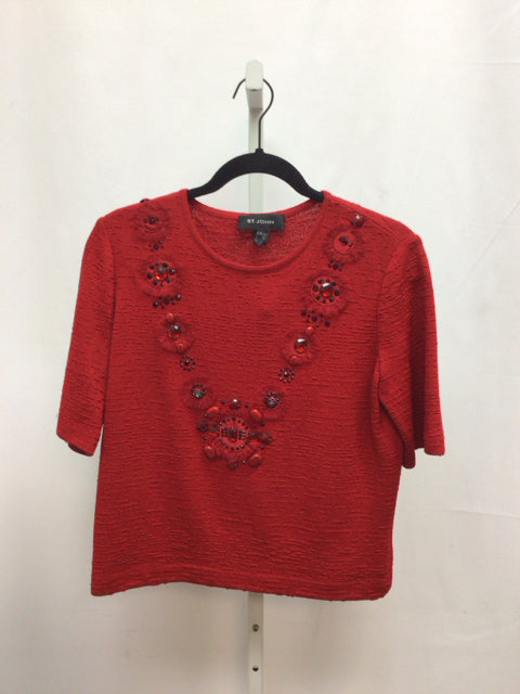 St. John Size Small Red Designer Top