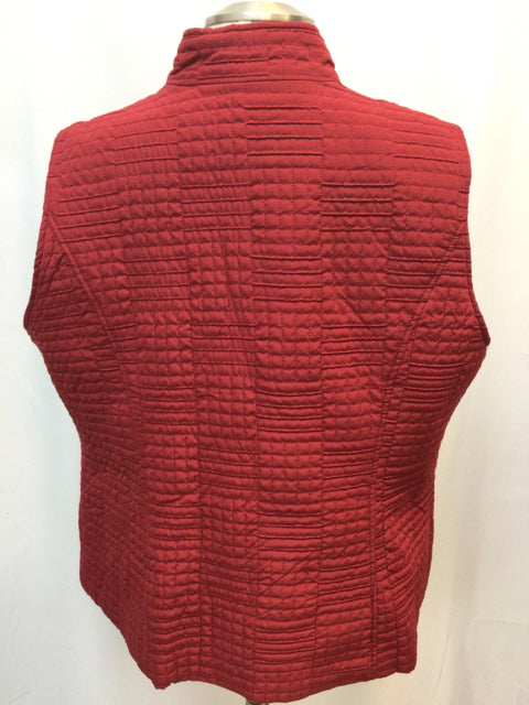 Dressbarn Size 18/20 Red Print Vest
