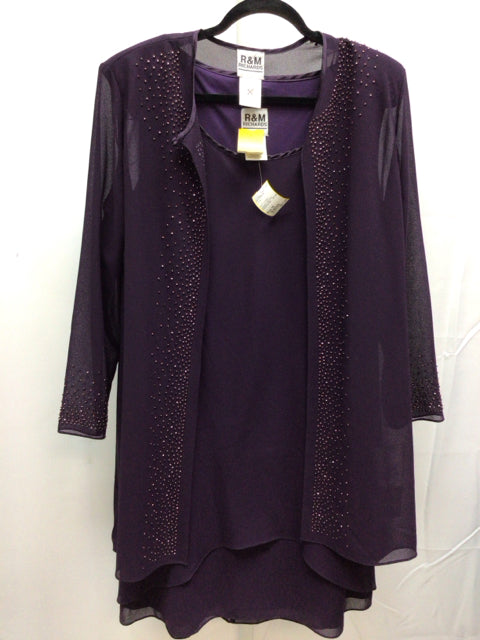 Size 16 R&M Richards Purple Sleeveless Dress