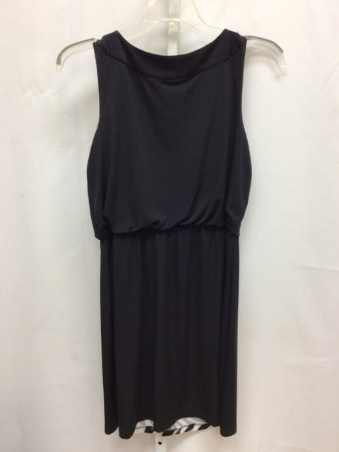 Size 14 Enfocus Studio Black/Gray Sleeveless Dress