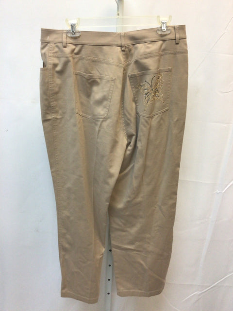 St. John Sport Size 14 Tan Designer Pants