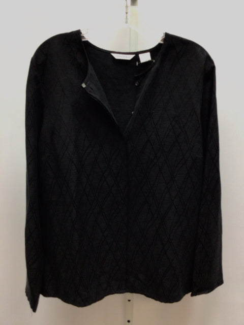 Laura Ashley Size XL Black on black Long Sleeve Top