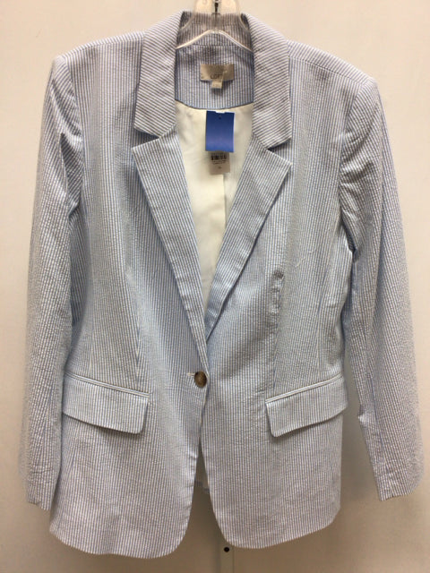LOFT Size 14 Blue/White Blazer