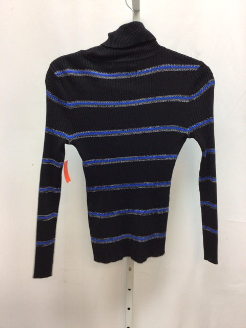 United States Sweaters Size Small Black/Blue Turtleneck