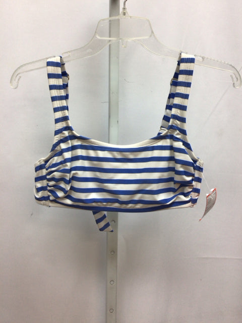 Size XLarge xhilaration Blue/White Swimsuit Top Only