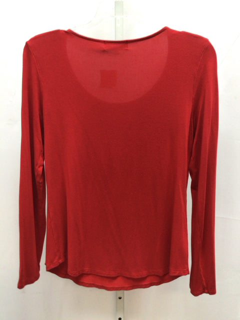 Calvin Klein Size Small Red Long Sleeve Top