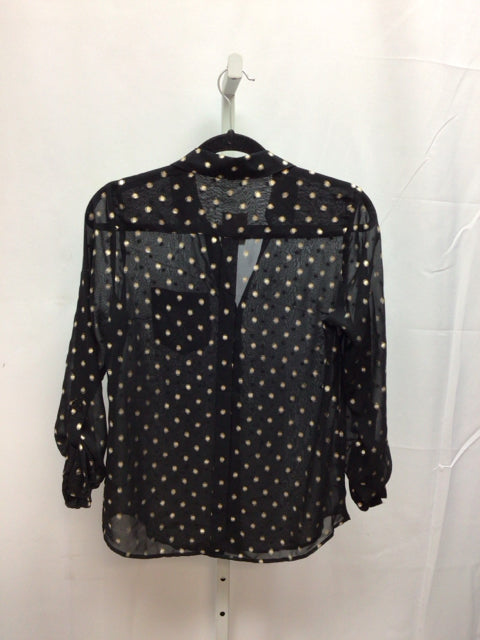 The Limited Size Small Black Print Long Sleeve Top
