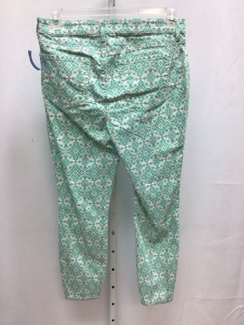 NYDJ Size 10 Green/White Pants