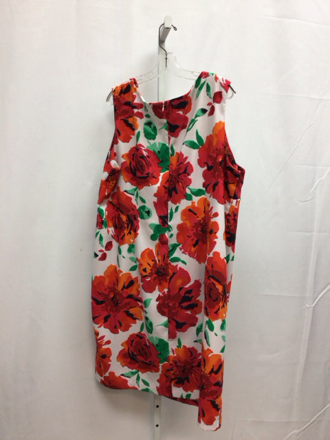 Size 24W Ronni Nicole White/REd Sleeveless Dress