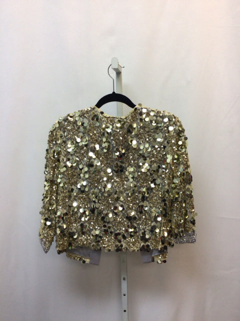 St. John Couture Size 6 Gold/Silver Designer Jacket