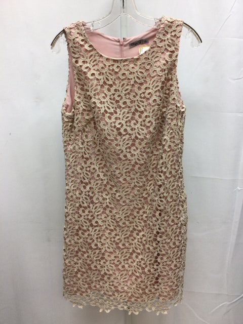 Size 12 Eliza J Pink/Tan Sleeveless Dress