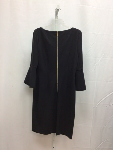 Size 10 Jessica H Black 3/4 Sleeve Dress