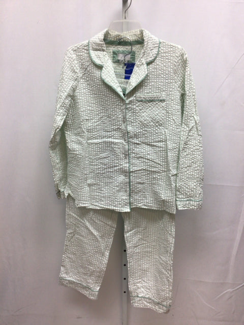 Size 8 Green/White Fatface Pajamas