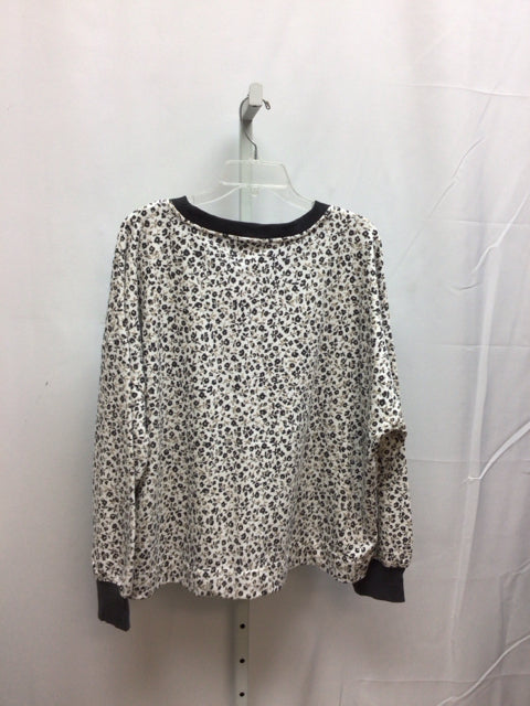 lou & grey Size XLarge White Floral Long Sleeve Top