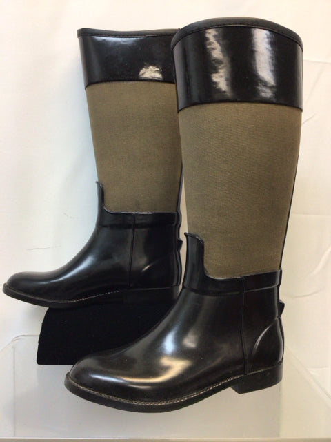 JCrew Size 7 Brown/Tan Rain Boots