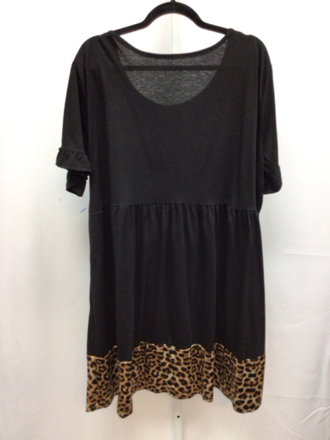 Size 4X Shein Black Short Sleeve Dress