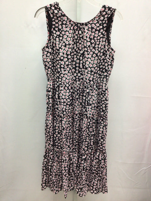 Size XS JCrew Black Floral Sleeveless Dress