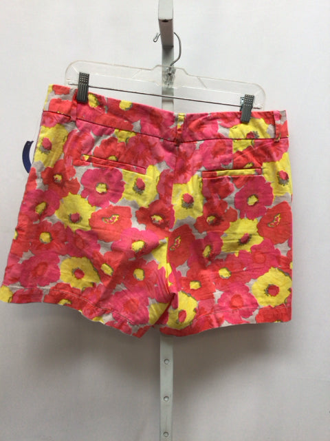 LOFT Size 10 Pink/Yellow Shorts