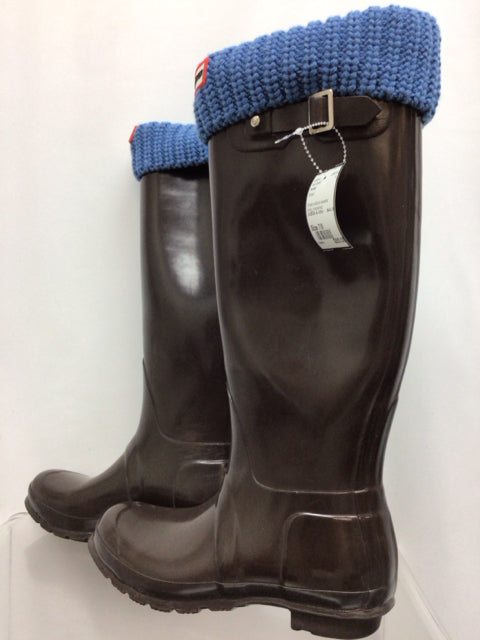 Hunter Size 7/8 Brown Rain Boots