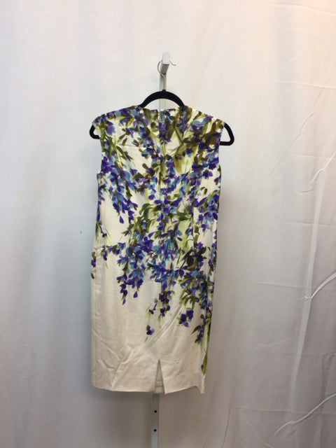 Size 4 St. John Ivory Print Designer Dress