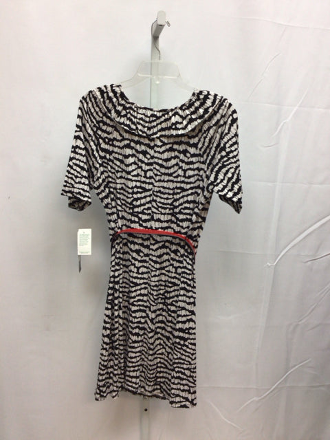 Size 10 Tiana B White/Black Short Sleeve Dress