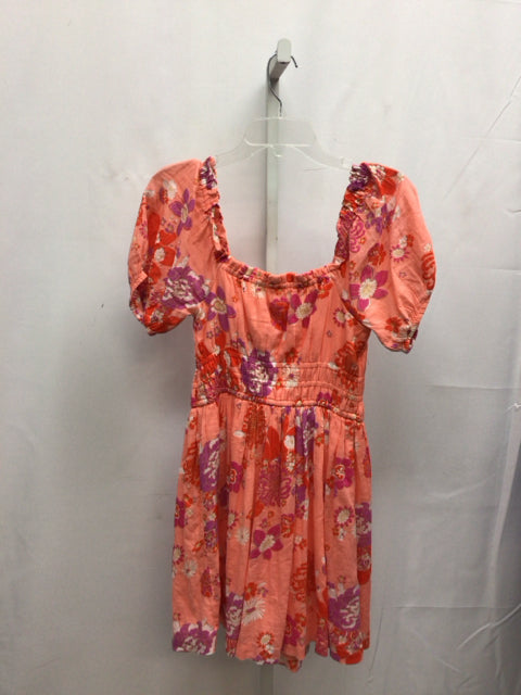 Size Small BP Peach print Short Sleeve Dress