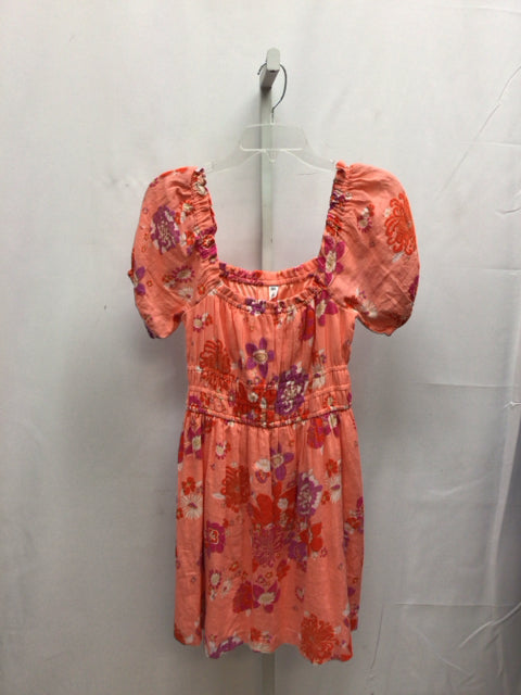 Size Small BP Peach print Short Sleeve Dress