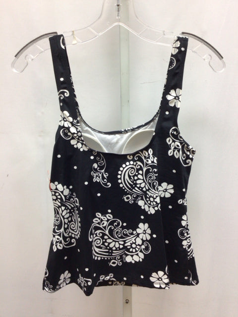 Size 8 Black/White Swimsuit Top Only