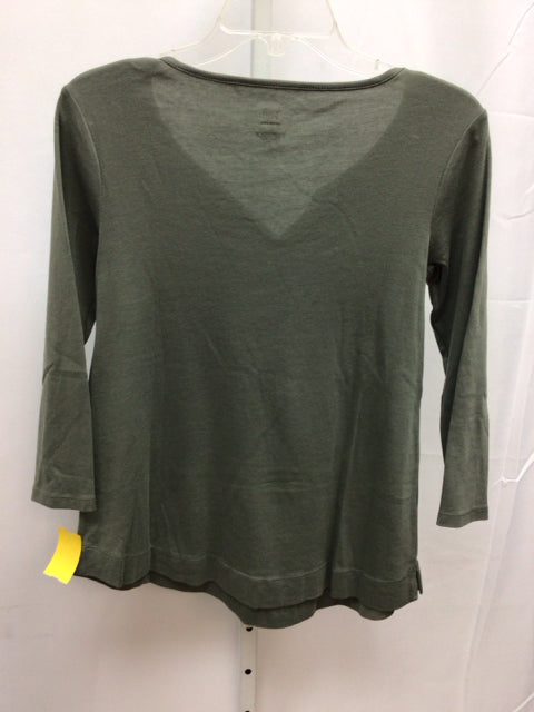 J.Jill Size XS Green 3/4 Sleeve Top