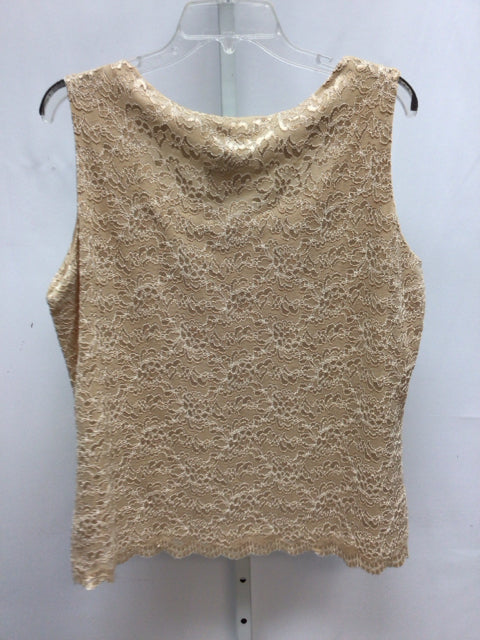 Coldwater Creek Size Large Cream Lace Sleeveless Top