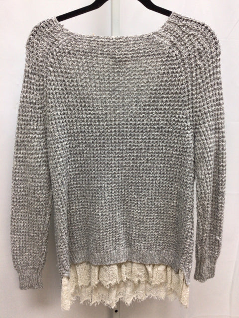 Soft Surroundings Size Medium Gray Long Sleeve Sweater