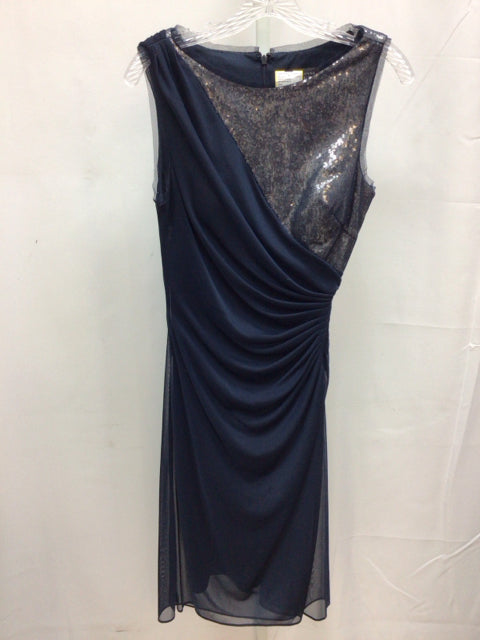 Size 10 adrianna papell Navy Special Occasion