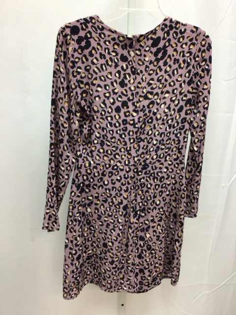 Size 4 H & M Lavender Print Long Sleeve Dress