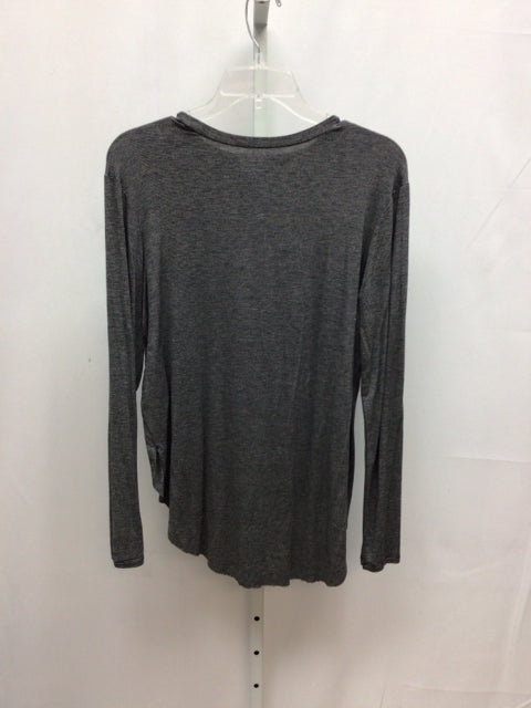 Halogen Size Small Black/Gray Long Sleeve Top