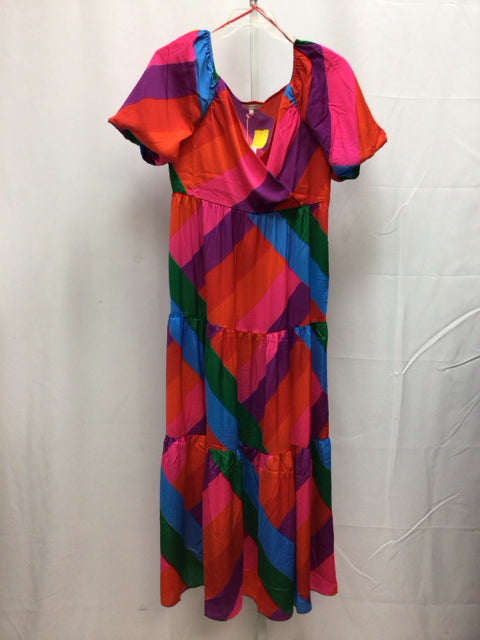 Size Large Skies are blue Red/Multi Maxi Dress