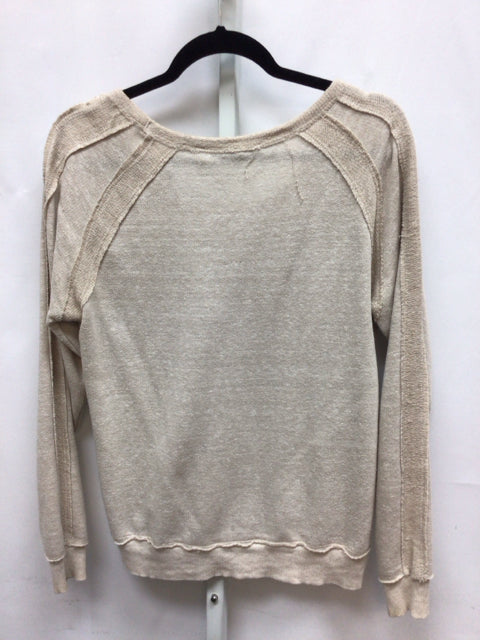 Miss Me Size Large Tan Long Sleeve Top