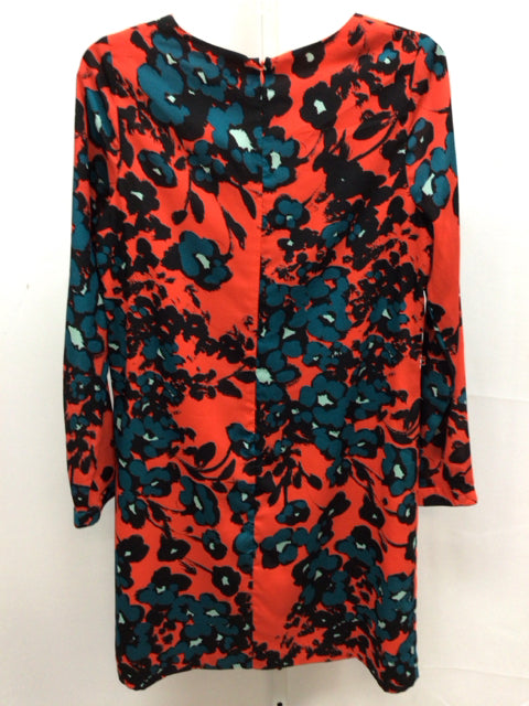 Size Medium The Limited Red Floral Long Sleeve Dress