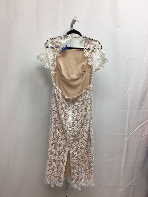 Size XL NSR White/Tan Short Sleeve Dress