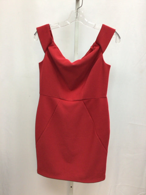 Size 10 adrianna papell Red Short Sleeve Dress