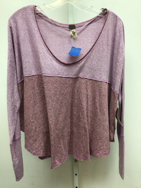 We the Free Size SP Purple Heather Long Sleeve Top