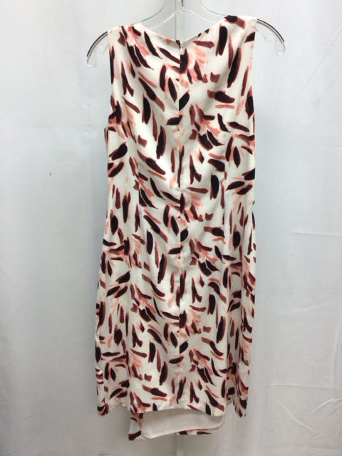 Size 6 WHBM White/Pink Sleeveless Dress