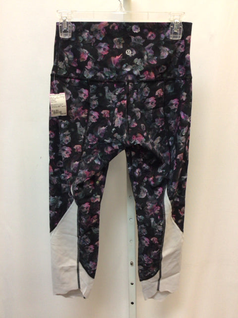 lululemon Black Floral Athletic Pant