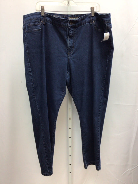 Sonoma Size 22W Dark Denim Jeans