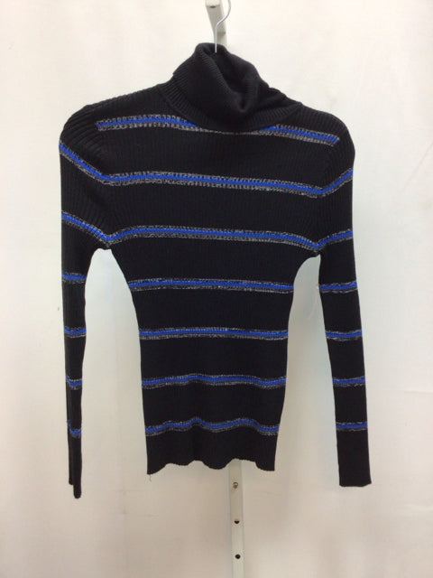 United States Sweaters Size Small Black/Blue Turtleneck